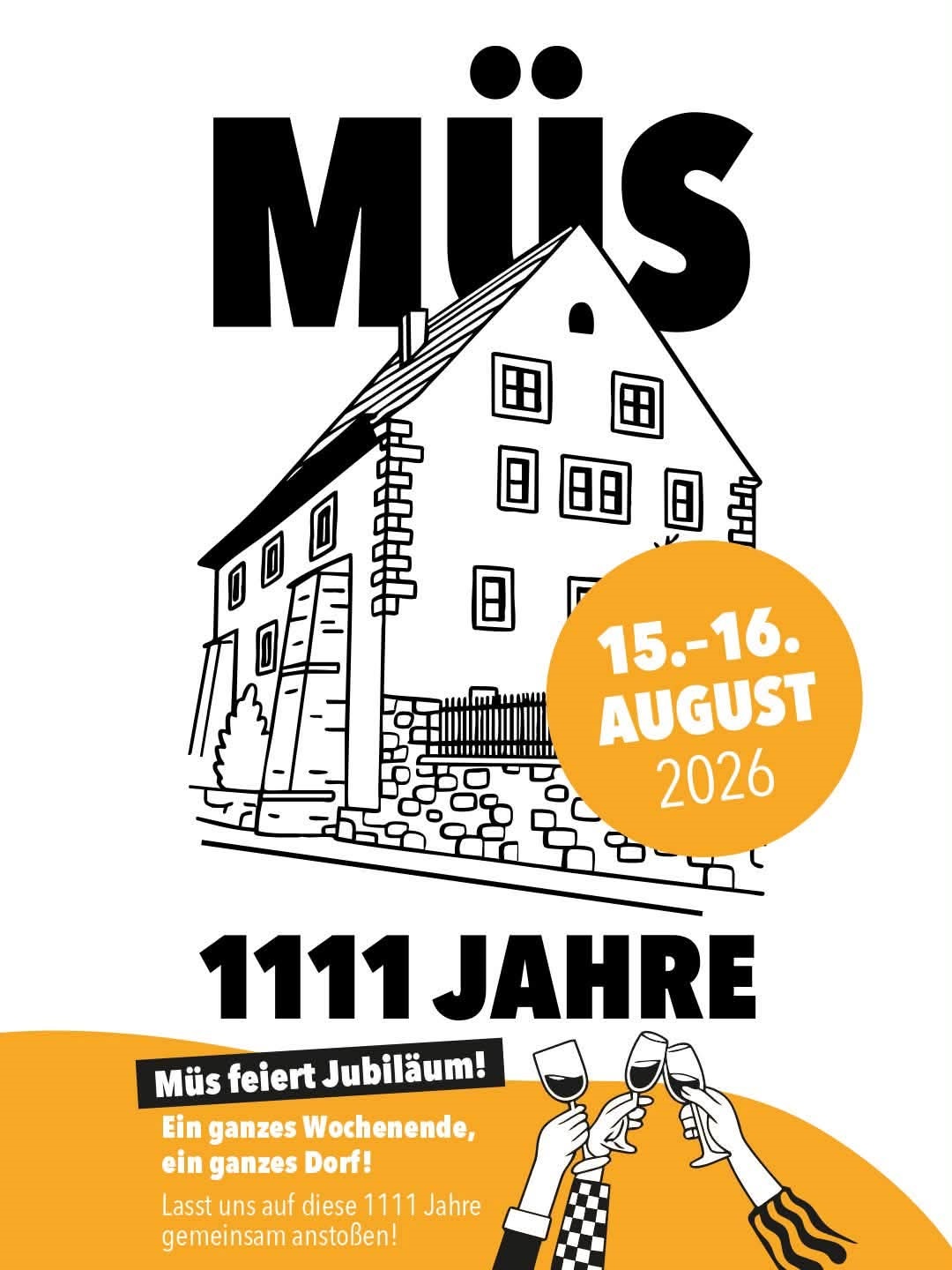 1111 Jahre - Müs feiert Jubiläum am 15.-16. August 2026